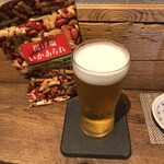 麹町いづみや しろ - あがりビール・あげ塩いかあられ 