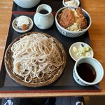 くいものや ラ・ネージュ - ざるそば・ミニヒレソースカツ丼セット　お蕎麦大盛