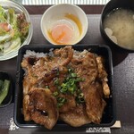 北海道 十勝 ゆうたく - ■熟成ロース十勝豚丼御膳温玉¥1,485