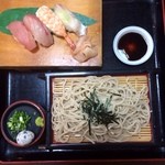 Soba Kou - ザルそば・にぎりセット￥890