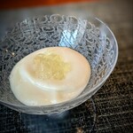 蒼 - 荒木さんより とうもろこし “ピュアホワイト スペシャル" のスープ。玉蜀黍の名前がナンカ凄い。トマトの青々しい味わいも素敵です。