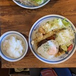 洋食やタイガー - タイガー特製ハンバーグセット@1280