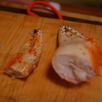 赤坂 きた福 - 左右のハサミ こんなに大きさが違います 2014.3.2x