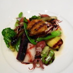 エルミタージュ ドゥ タムラ - 海老のフライ、ホタルイカと温野菜