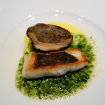 エルミタージュ ドゥ タムラ - 豚肉の椎茸詰め　イサキのソテー　海苔ソース