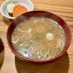 しんのすけ - みそ汁・ぬかづけ