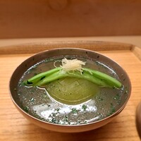 赤坂 菊乃井 - ⚫蓋物
                      「冬瓜饅頭　鼈　京隠元　木の芽餡」