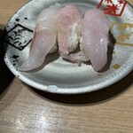 回転寿司 鮮 - お代わり白身3点　かさご　えんがわ　まとだい