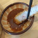 とんかつ 千寿 - まずは、ソースから