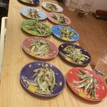 食堂えびちゃん - （茗荷、オクラ、きゅうりのサラダ）