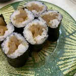 活魚廻転寿し 水天 - 〆のお約束　干瓢巻きがありました。嬉しい。