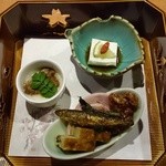 せんなり亭近江肉 橙 - 八寸三種盛