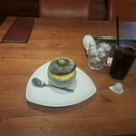 焼肉うしごろ - アイスコーヒーと、まるごとかぼちゃのアイスクリームのその1です。