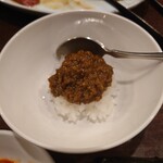 炭火焼肉 久 - キーマカレー　米が旨い