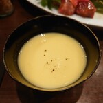 炭火焼肉 久 - 冷製コーンスープ