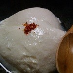 純手打ち十割そば 蕎澤 - 自家製おぼろ豆腐。