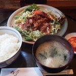 お食事処 花輪 - 焼き肉定食 750円