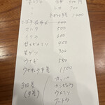 幸寿し - 単品メニュー