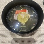 川梅 懐石・鮨 - 椀物。そうめんの小田巻蒸しにじゅんさい、金目鯛。