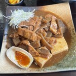 もつ煮と煮干しそば（中華そば）真也食堂 - 