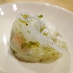 m table. - 生ワカメと生海苔の蒸し餃子（飲茶イベント）