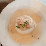 喫茶 tameiki - 桃のパンナコッタ  720円✨上から。時期的に天の川をイメージされていました♪