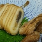 蕎麦割烹　黒帯 - イカの沖漬け・蕎麦屋の晩酌1900円の一品