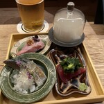 小皿のまぐろとさば。 西新宿 - 