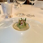 トゥールダルジャン - 毛選と夏野菜のブーケサラダとニソワーズのニュアージュ