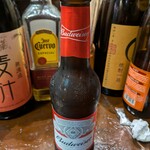 粉ひで - バドワイザーは瓶のままいきました。