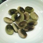 鎌倉 松原庵 - くらかけ豆を取り分けました；20144年3月