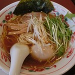 らーめん登楽 ふみや - 醤油味玉ラーメン(750円)