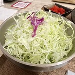 ロースカツ定食 修 - サラダももりもりですね！