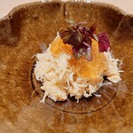 鮨おおね田 - 噴火湾毛蟹酢ジュレ掛け