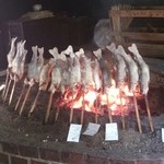 上川養鱒場 - 鱒の焼き場