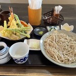 蕎麦玄 - 天ぷらざる(大吟醸蕎麦)