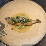 清澄白河 フジマル醸造所 - パートブリックで巻いた鮎のフリット