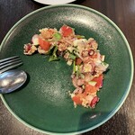 清澄白河 フジマル醸造所 - 水ダコとフルーツトマト、加賀太胡瓜のサラダ仕立て