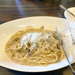 ピッツエリアバール　CACTUS　D'ORO - ・4種のキノコのポルチーニクリームソース　生パスタ（乾麺に変更）