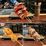 YAKITORI 燃 es - ふりそで（かんずり）、ハツ＆赤ピーマン、あか（うちもも）