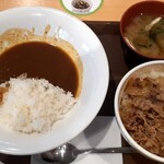 すき家 - 料理写真:牛丼Wランチ(680円也) ランチ時間はたいていコレ‥