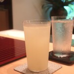 日本料理 吟 - ゆず酒ソーダ割り
