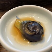 蟹王府 - 前菜3種　小茄子の赤酢漬け　ビールが欲しくなる味