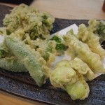 栄助寿司 - 春野菜の天ぷら