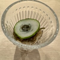 鮨 からす 十三店 - ハモ皮大根酢漬けときざみ昆布あえ