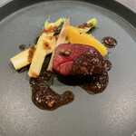 cuisine C - 鹿ロース肉　ヤングコーン　ソースもうまうま