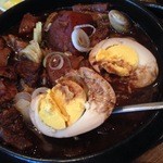 あぶくま亭 - 2014/3/14　煮玉子を割ると。。。