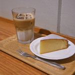 COFFEE VALLEY - Café Latte (Colombia) – JPY 610 (Tax Included), Lemon Cake – JPY 440 (Tax Included)
