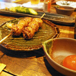 slow dining 金時 - 自家製つくねと月見（きんかん）