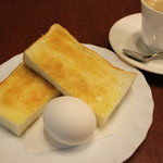 サンシャイン - モーニングサービス（トースト・玉子・ドリンク）380円